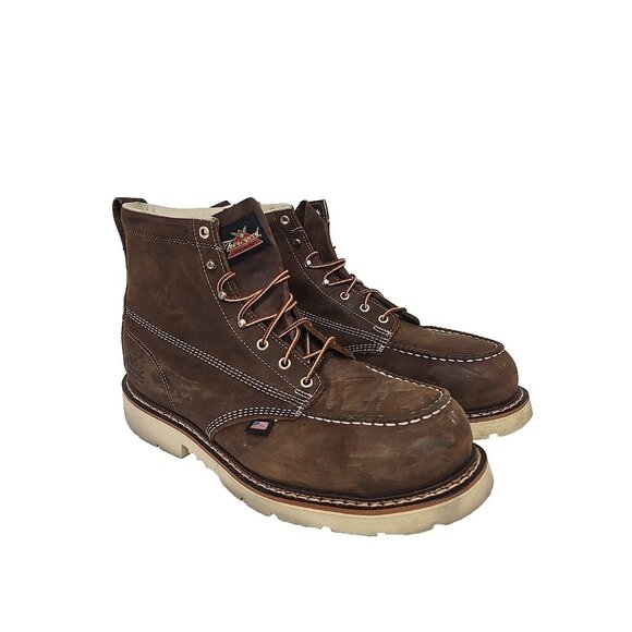 Thorogood Men's 6" Steel Toe 804-4375 (U.S.A.) Work Boot Brown Size 13D - Picture 1 of 7